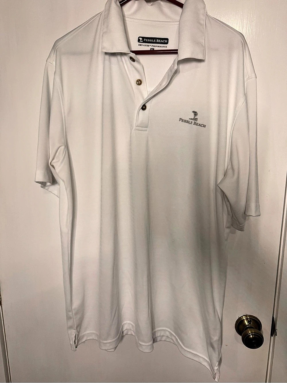 Pebble Beach Dry-Luxe Performance Golf Polo White XL